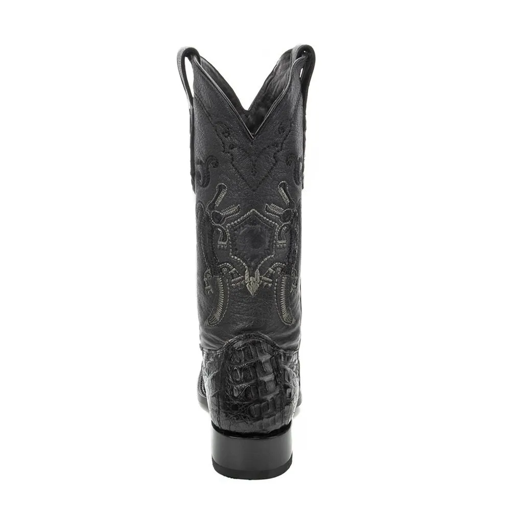 1B18FY - Cuadra black dress cowboy caiman leather boots for men