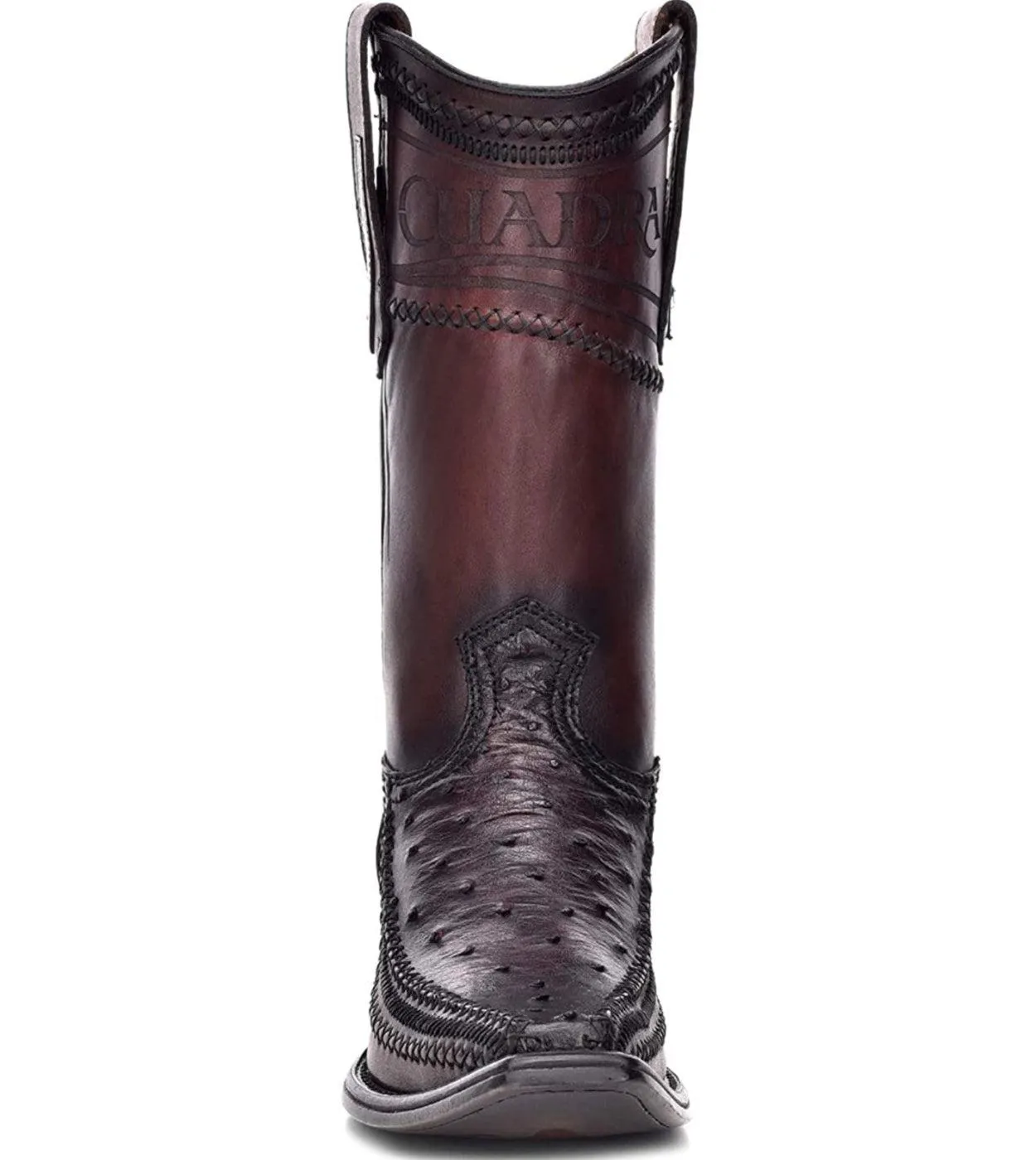 1B1AA1 - Cuadra blackcherry casual cowboy ostrich leather boots for men