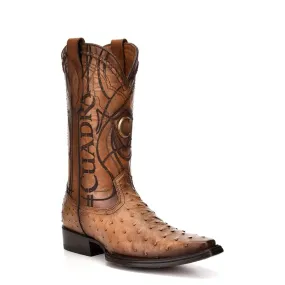 1B1NA1 - Cuadra taupe casual dress cowboy ostrich leather boots for men