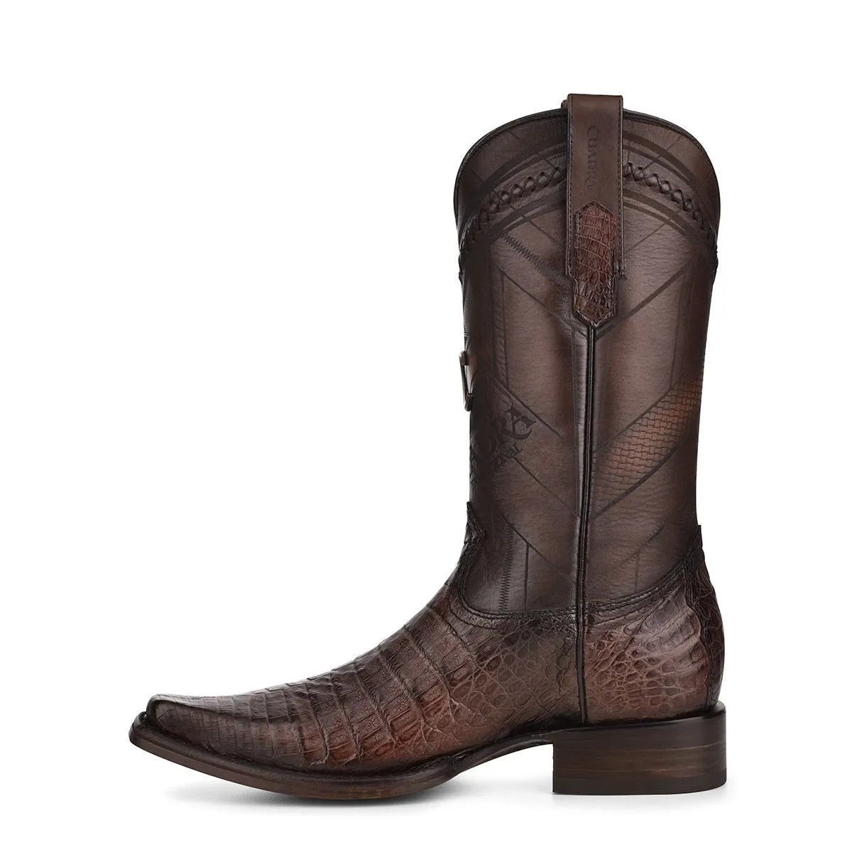 1B2FFY - Cuadra brown dress cowboy caiman leather boots for men