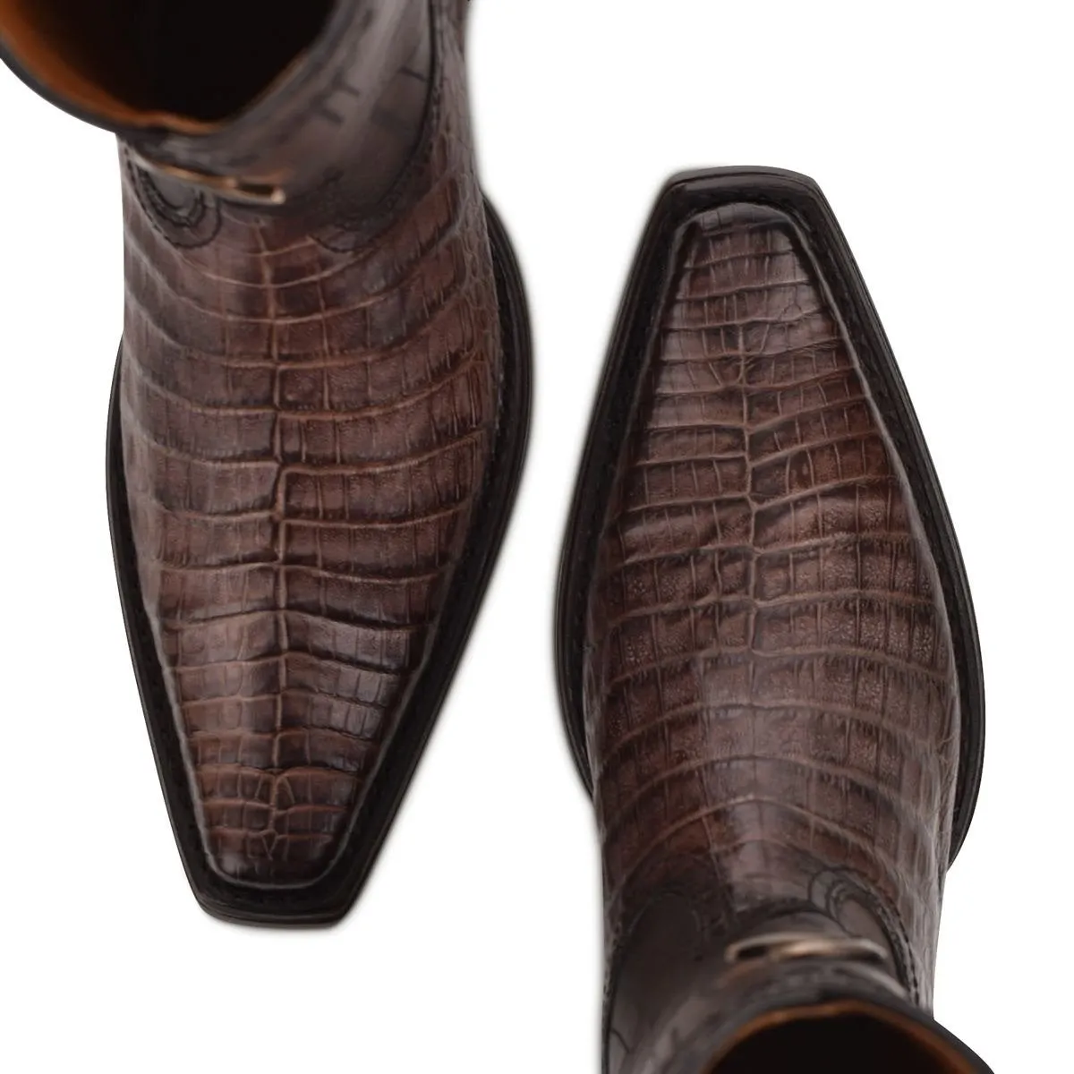 1B2FFY - Cuadra brown dress cowboy caiman leather boots for men