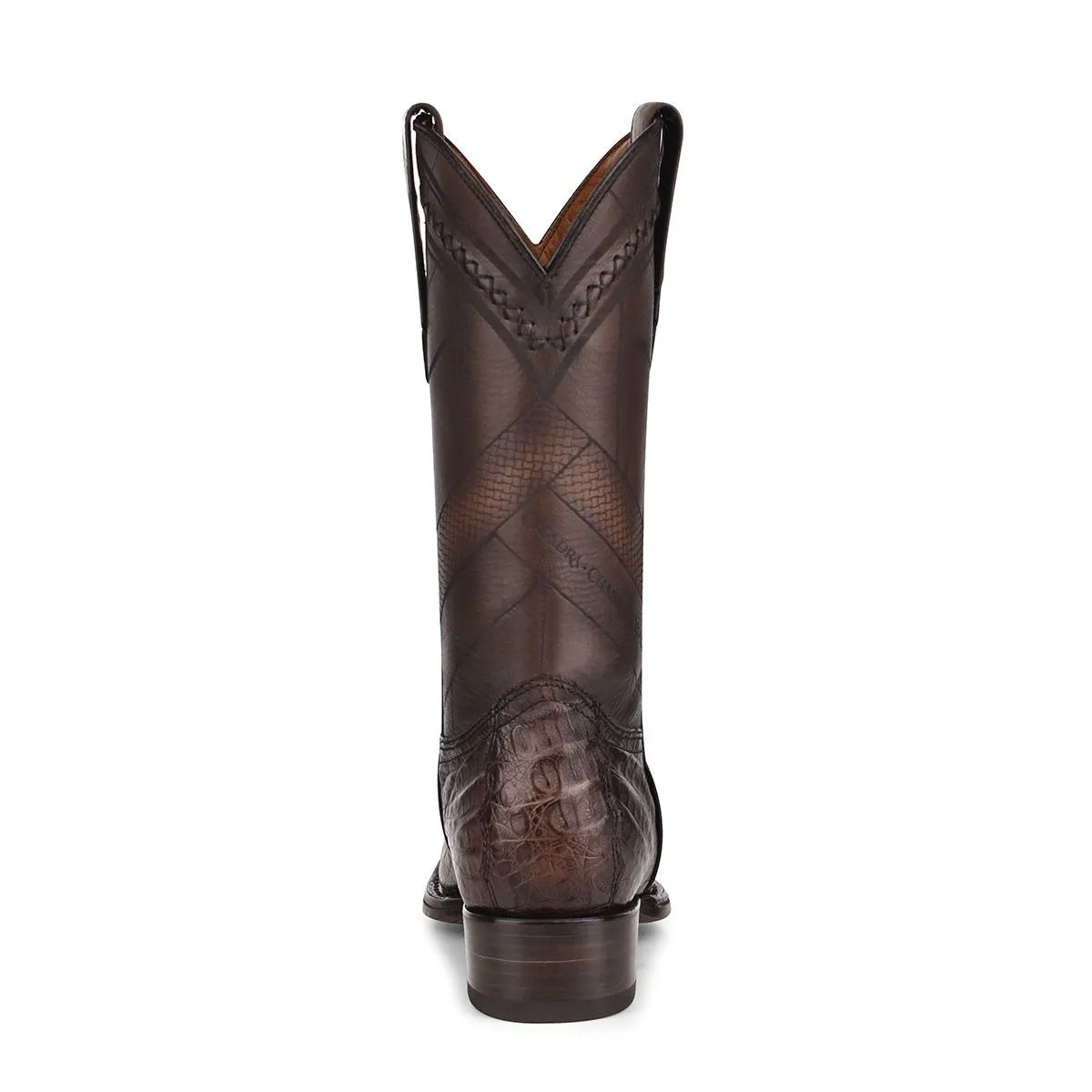 1B2FFY - Cuadra brown dress cowboy caiman leather boots for men