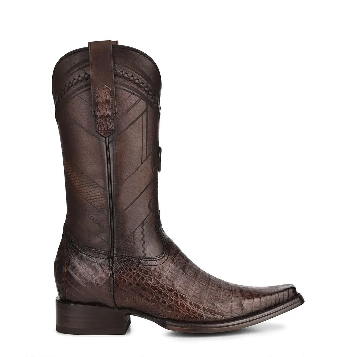 1B2FFY - Cuadra brown dress cowboy caiman leather boots for men