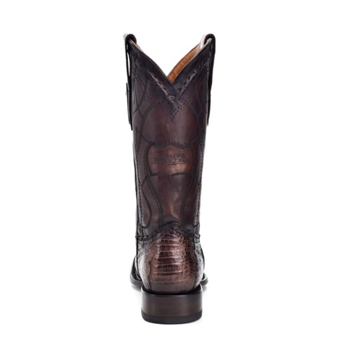 1E10FY - Cuadra brown casual cowboy fuscus caiman leather boots for men