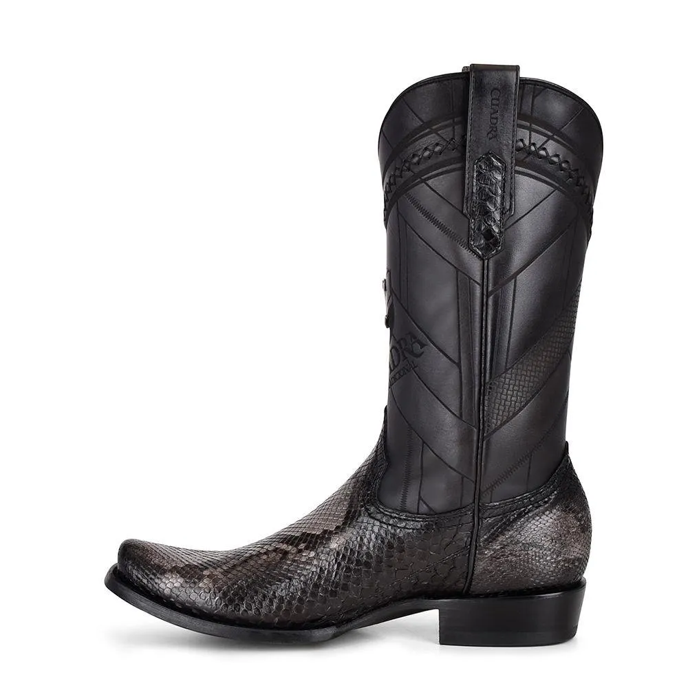 1J2FPH - Cuadra black dress cowboy python leather boots for men