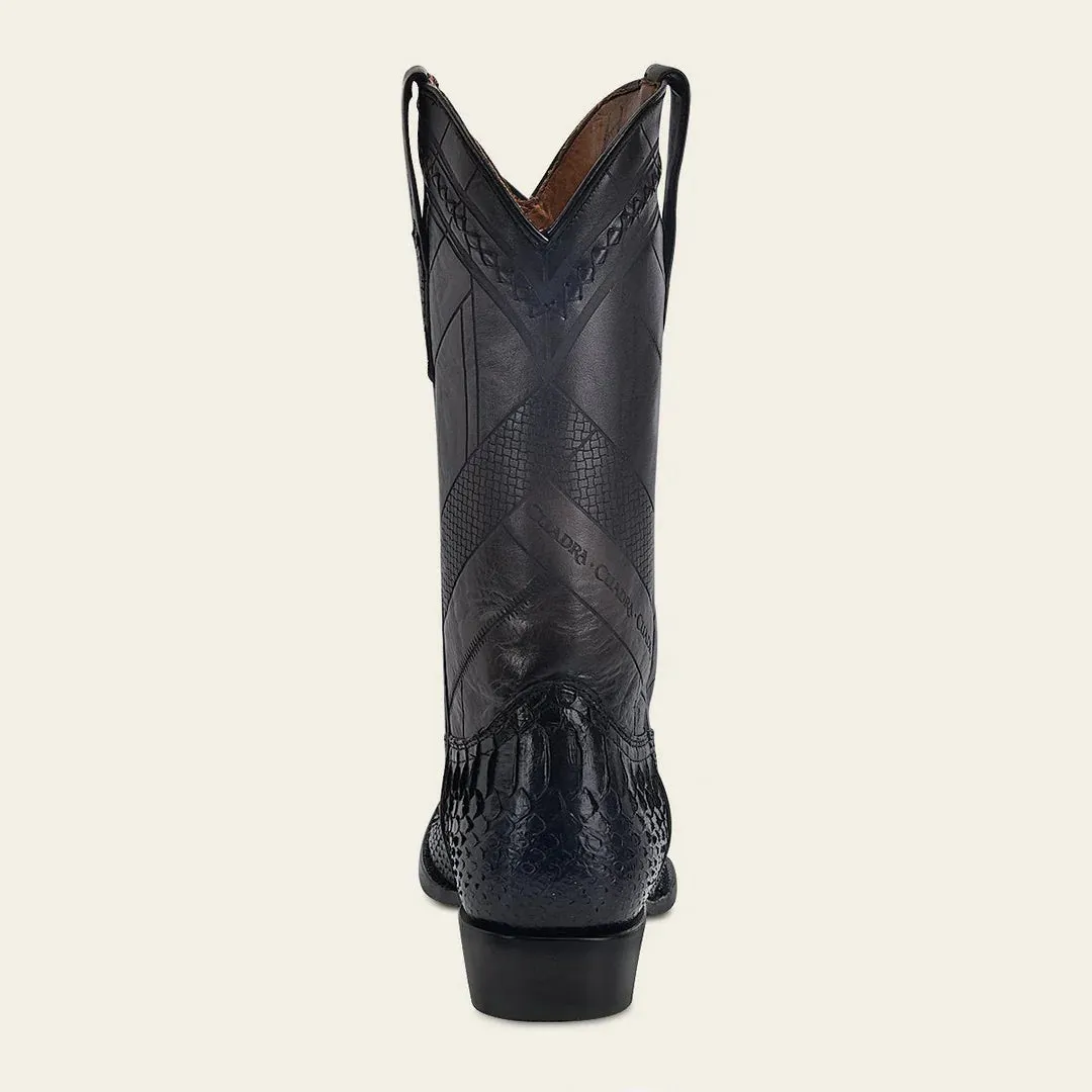 Mens Cuadra Blue Python Leather Cowboy Boots – Stylish Western Footwear