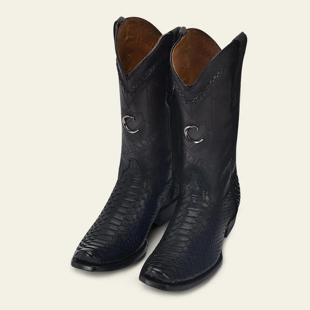 Mens Cuadra Blue Python Leather Cowboy Boots – Stylish Western Footwear