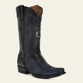 Mens Cuadra Blue Python Leather Cowboy Boots – Stylish Western Footwear