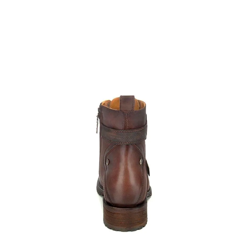 Vintage Brown Cowboy Leather Ankle Boots for Men - Classic 2T13CS Cuadra Fashion