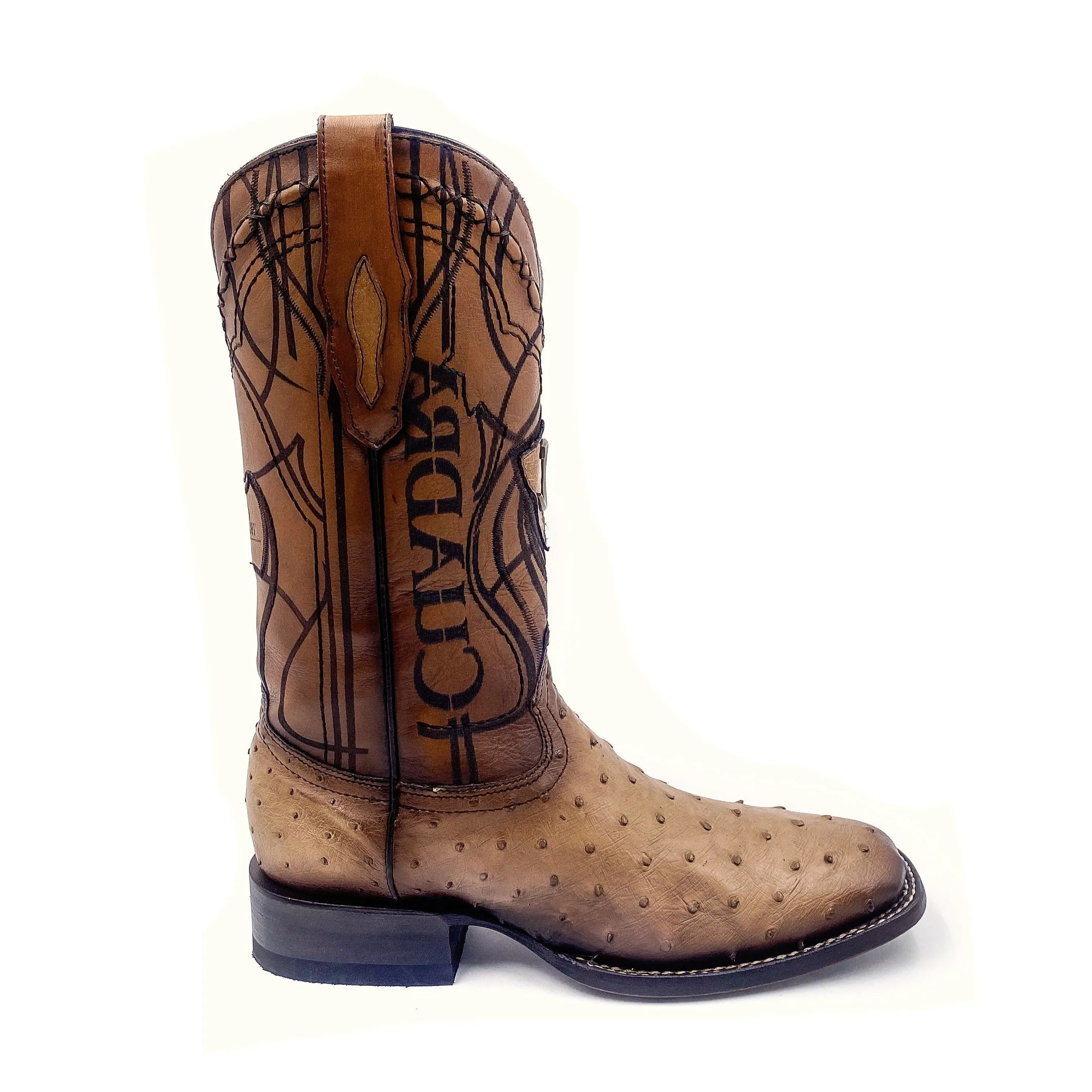 3Z1OA1 - Cuadra orix classic cowboy rodeo ostrich leather boots for men