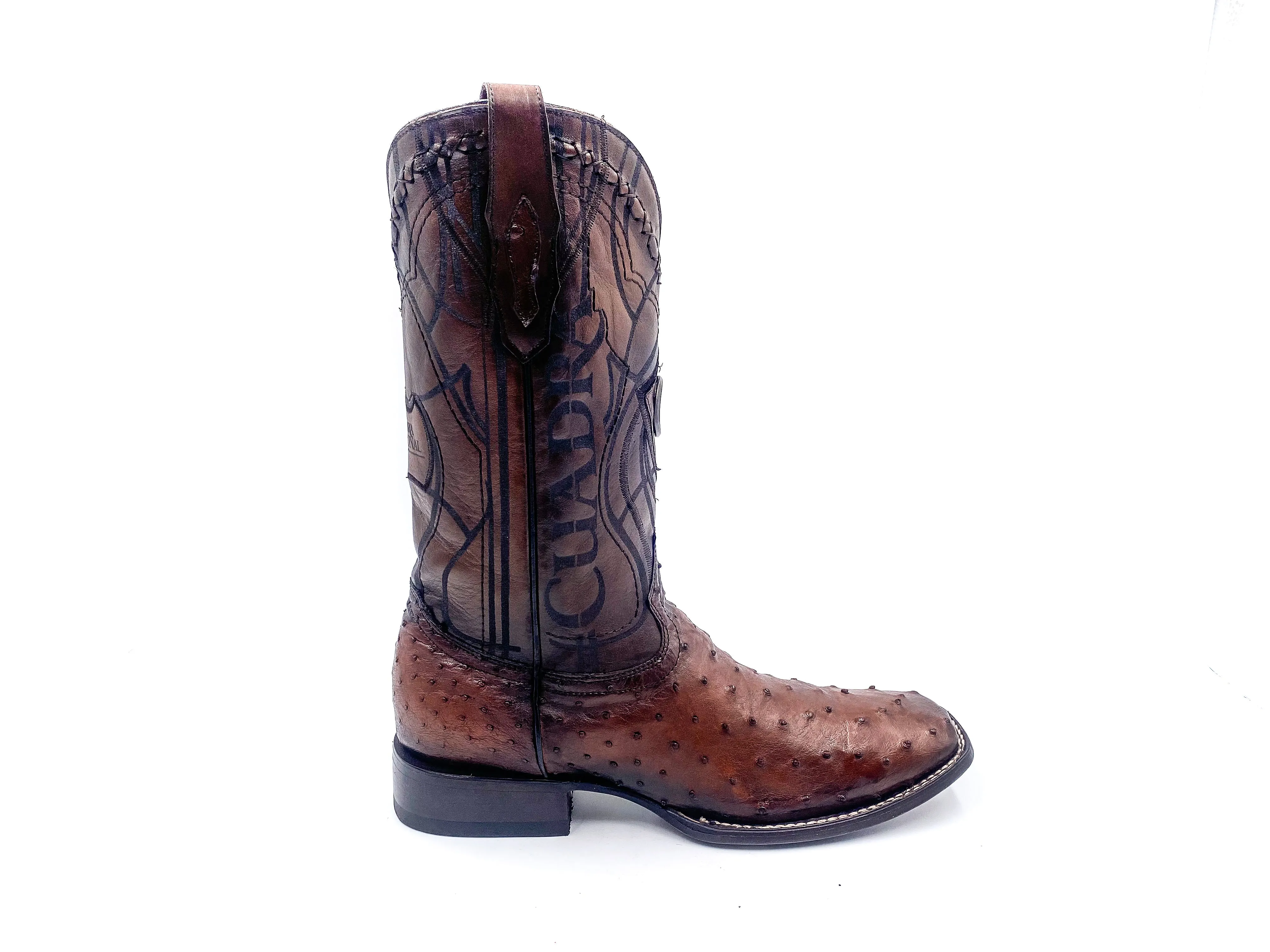 3Z1OA1 - Cuadra tobacco cowboy rodeo ostrich leather boots for men