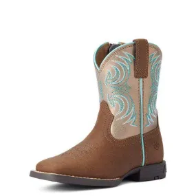 Ariat Kids Storm Zip Up Boots Rich Clay/Metallic Bronze