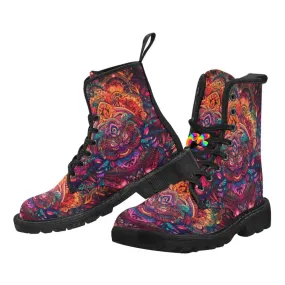 Ayahuasca Men's Lace-Up Canvas Rave Boots