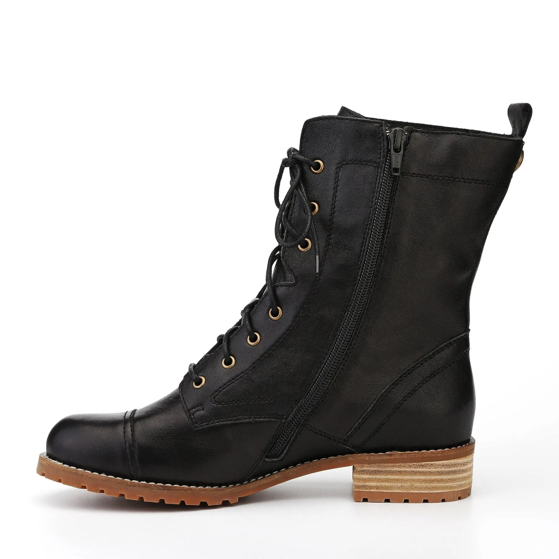 Bali - Leather Lace Up Sheepskin Boot