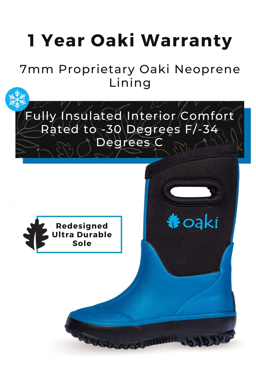 Celestial Blue Neoprene Rain/Snow Boots