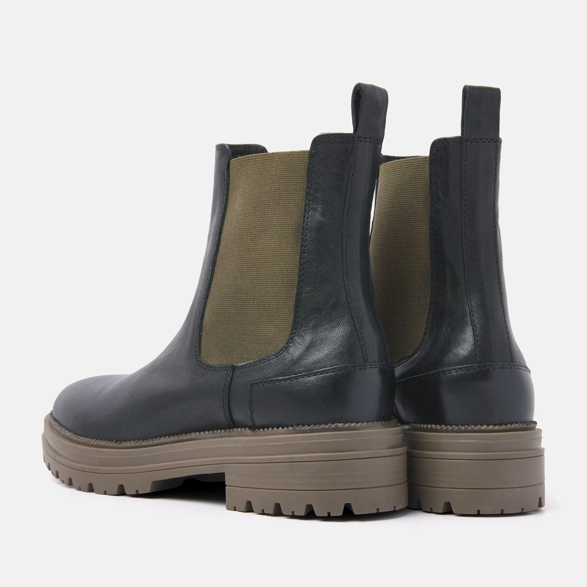 Dames Chelsea Boots 85.417 Khaki-Black