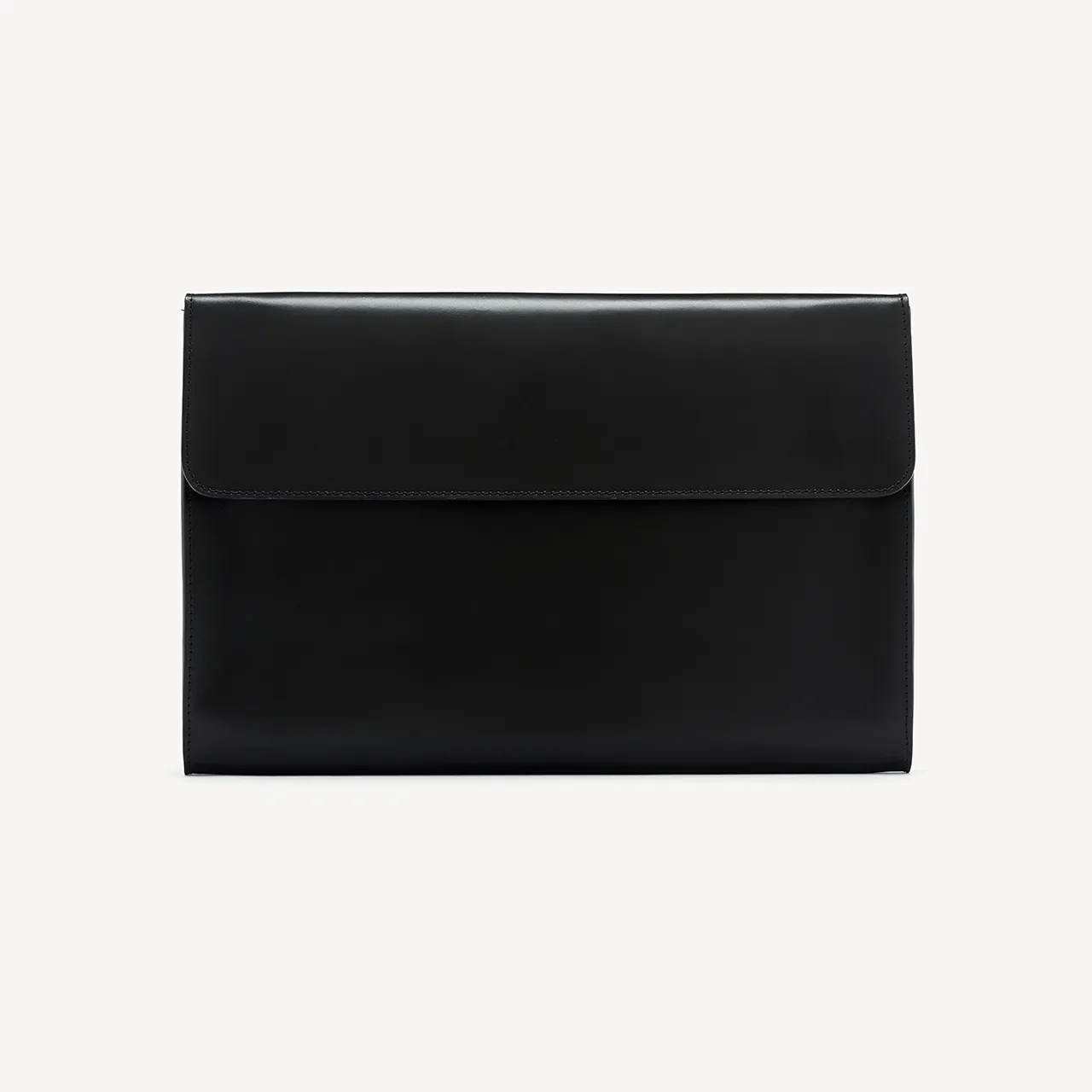 Eton Document Holder - Black with Red suede lining