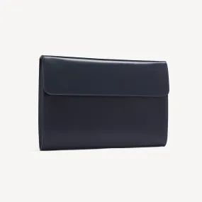 Eton Document Holder - Navy with Beige suede lining