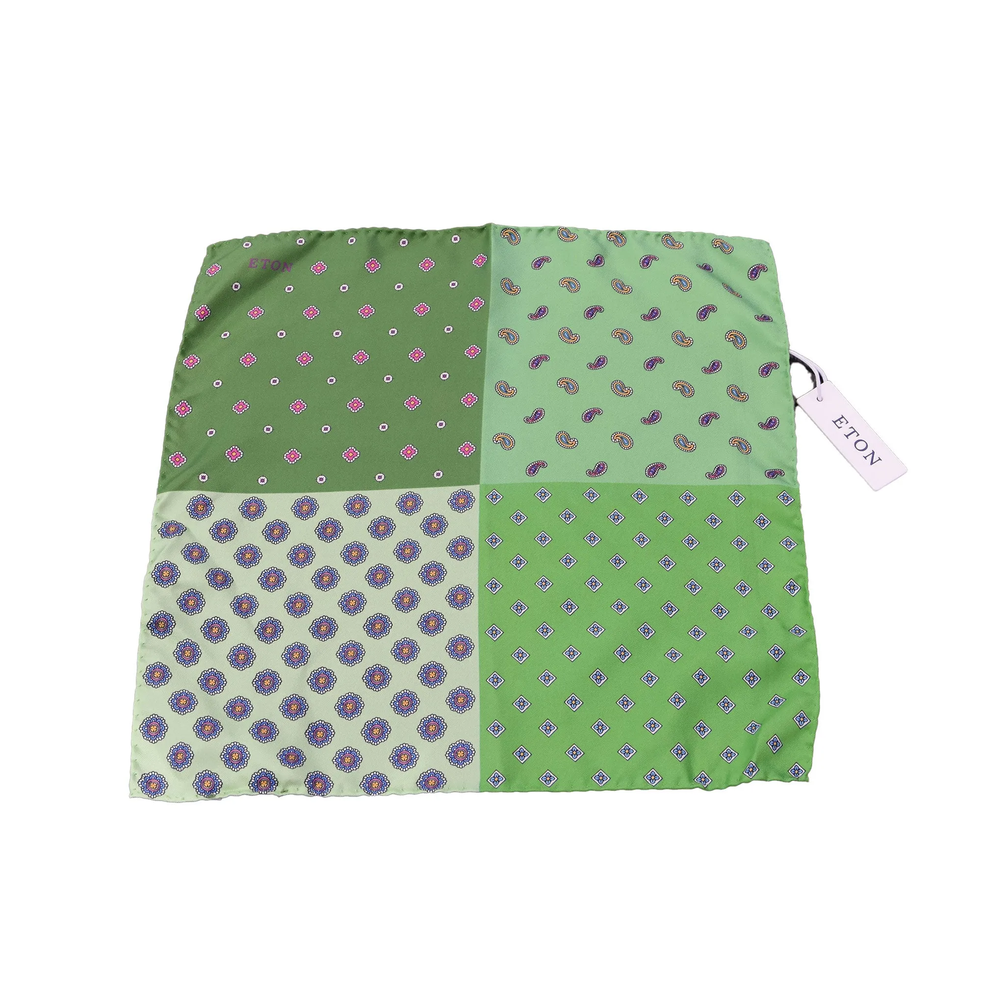 Eton Silk Pocket Square (Green)