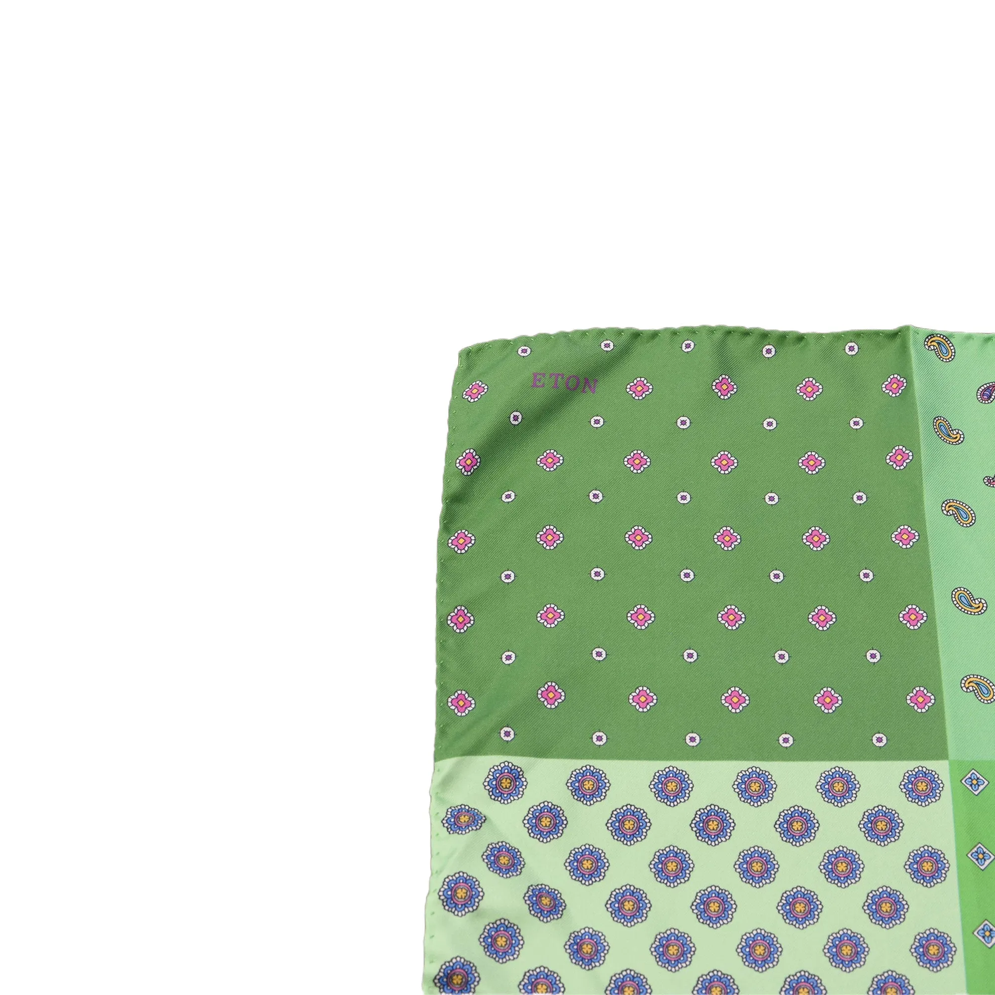 Eton Silk Pocket Square (Green)