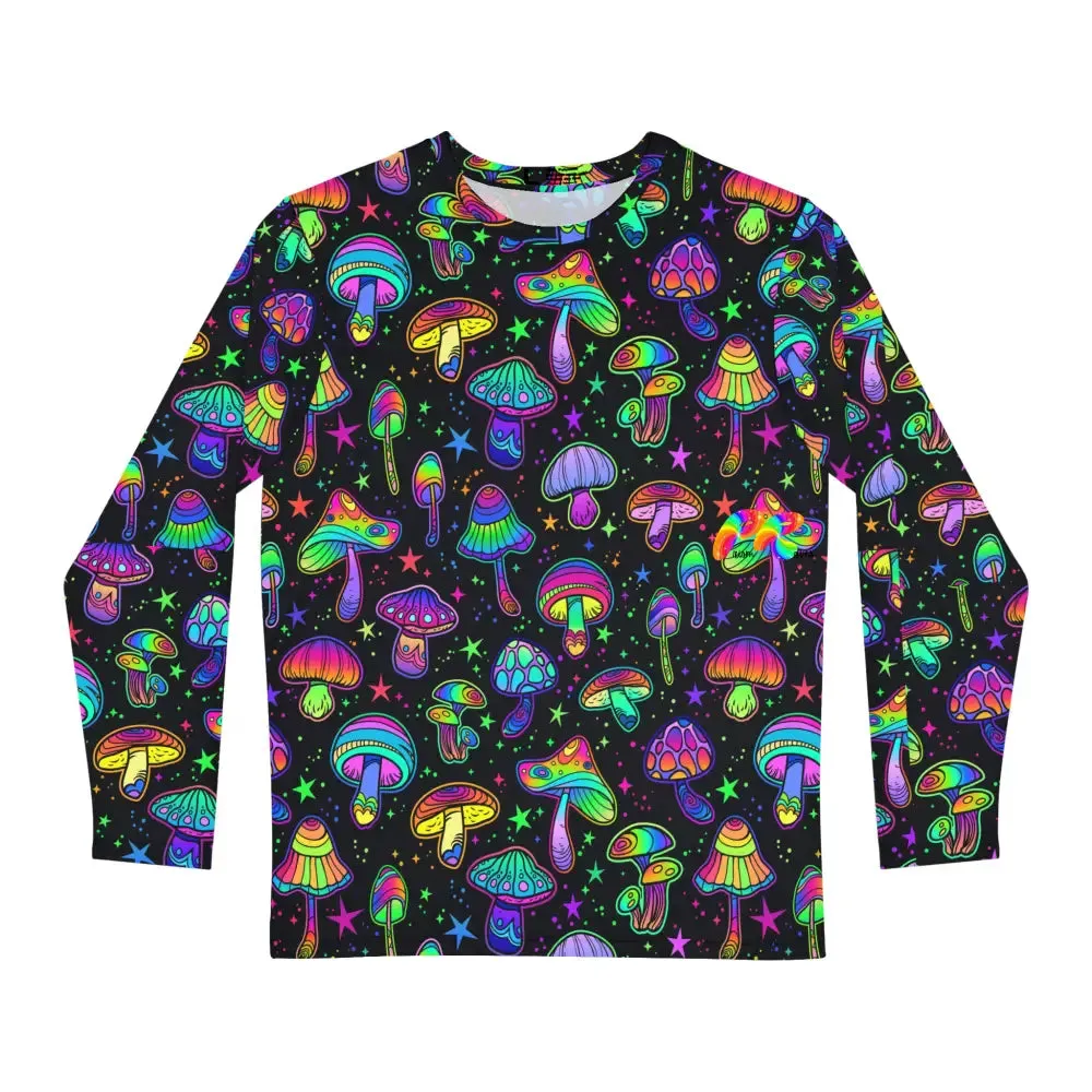 Fungi Dreamscape Men's Long Sleeve Crew Neck Rave Shirt