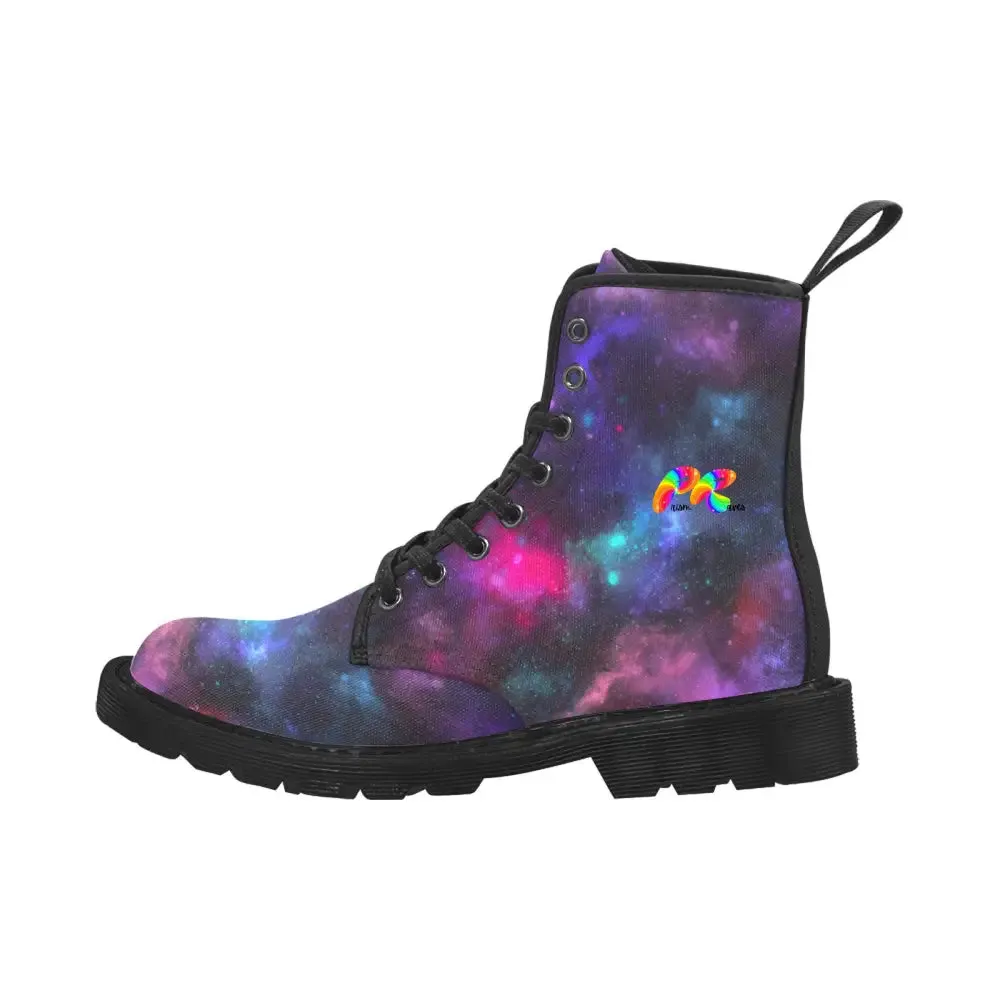 Galaxy Men's Lace-up Canvas Rave Boots