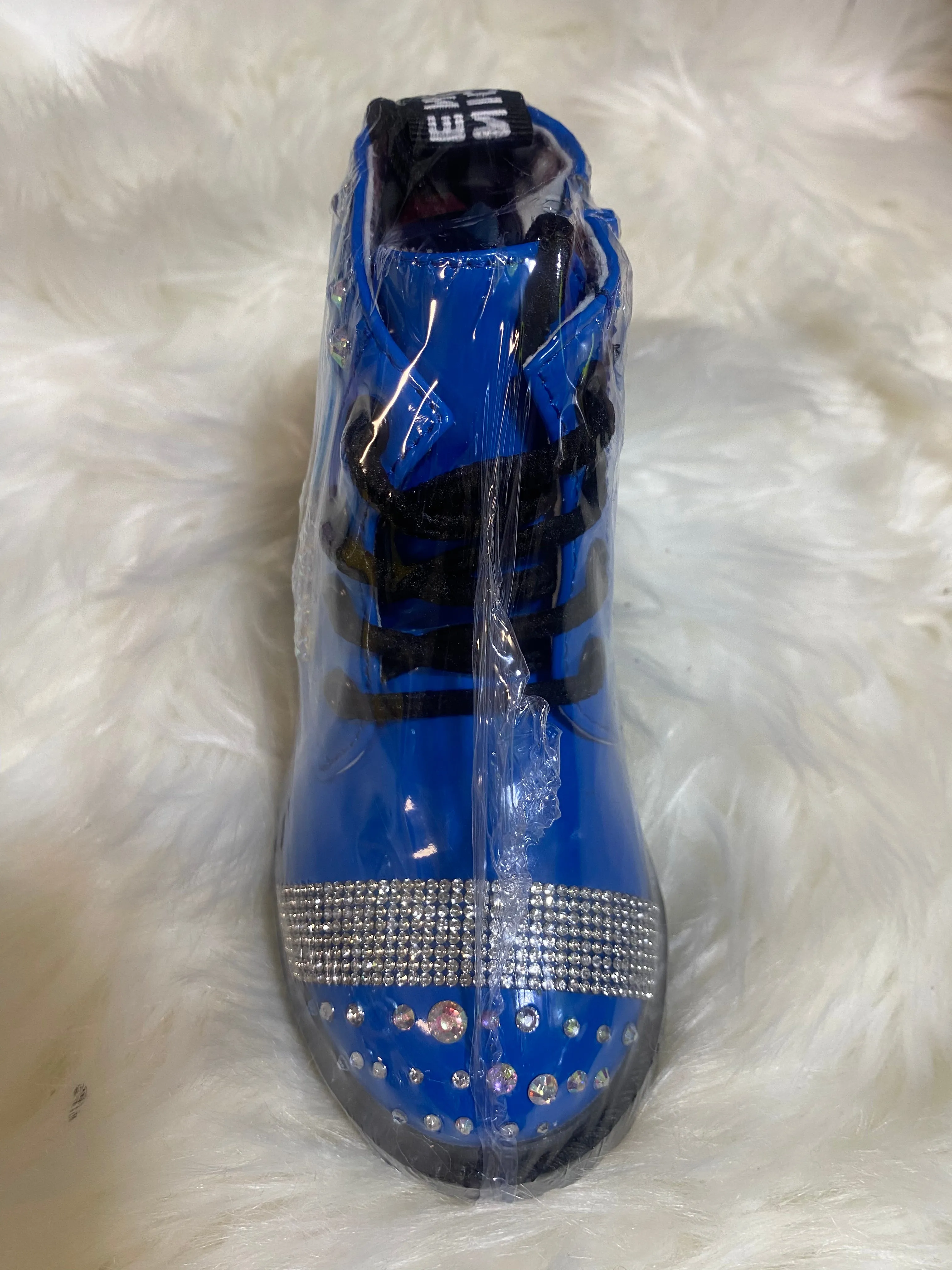 GIRLS BLUE SPECIAL ELEPHANTS CUSTOM BOOTS