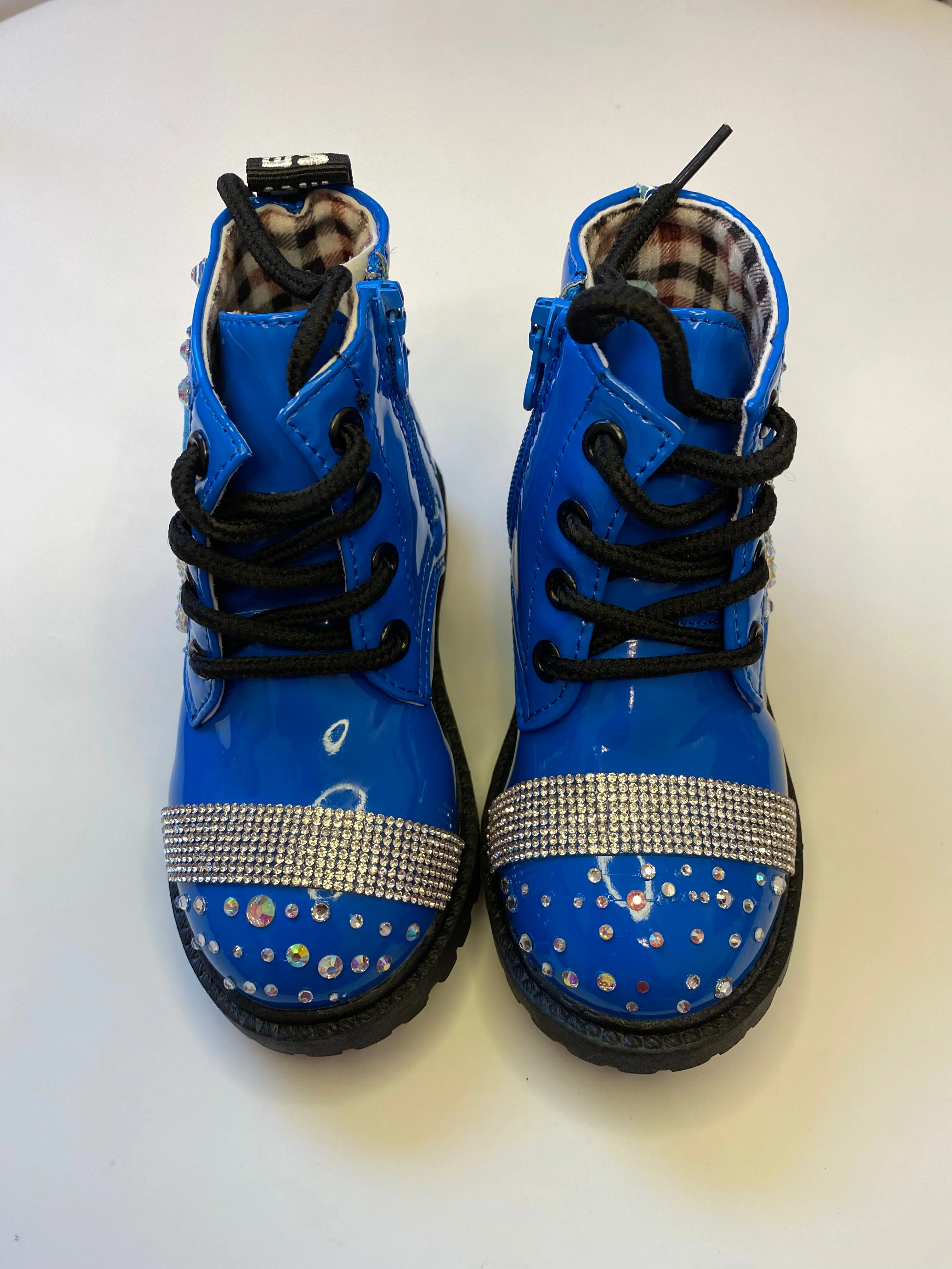 GIRLS BLUE SPECIAL ELEPHANTS CUSTOM BOOTS