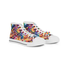 Joyful Whirls Men's High Top Rave Sneakers