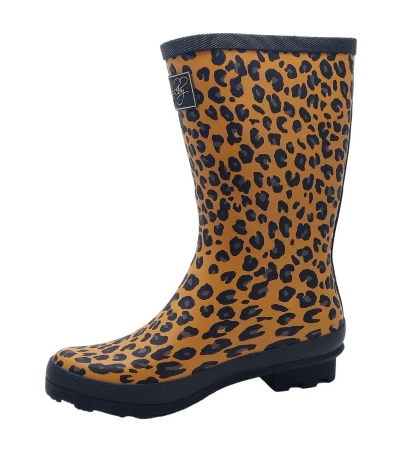 Kate Appleby Womens Mid Calf Leopard Print Wellie - Rainy Kingdom