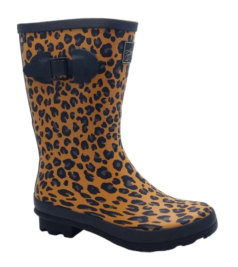 Kate Appleby Womens Mid Calf Leopard Print Wellie - Rainy Kingdom