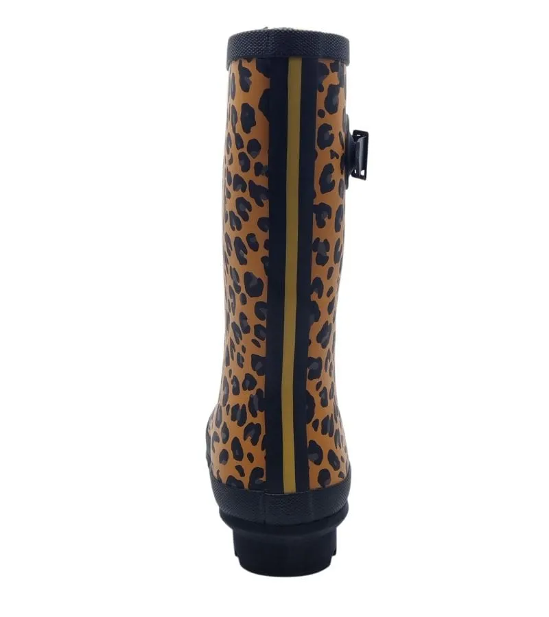 Kate Appleby Womens Mid Calf Leopard Print Wellie - Rainy Kingdom