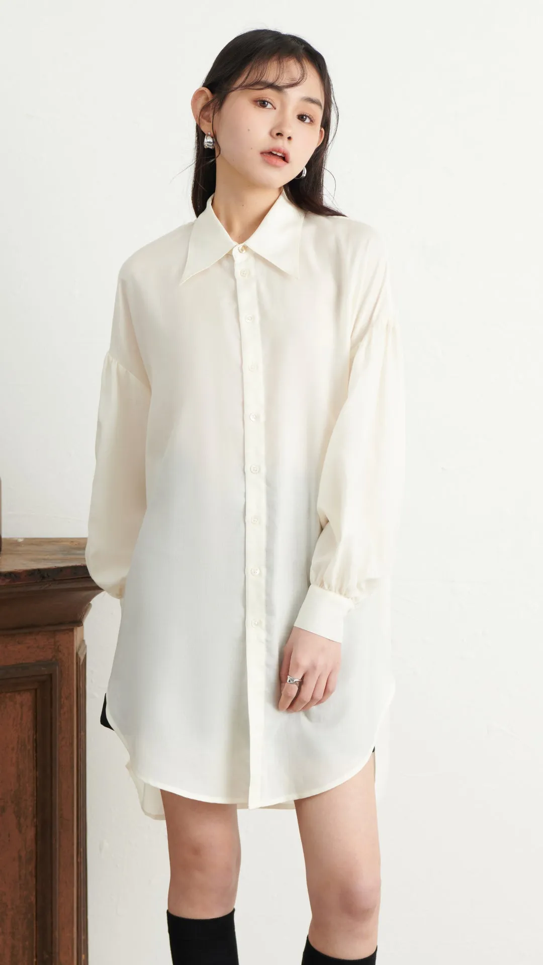 Ladies Eton Collar Shirt