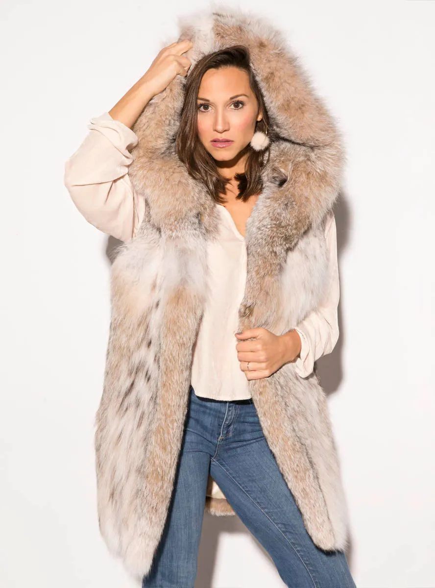 Lynx Fur Vest with Hood